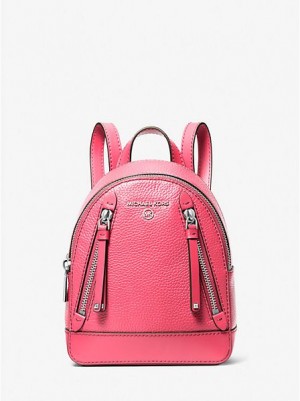 Michael Kors Brooklyn Extra-small Pebbled Leder Rucksack Damen Rosa | 170943-OFZ