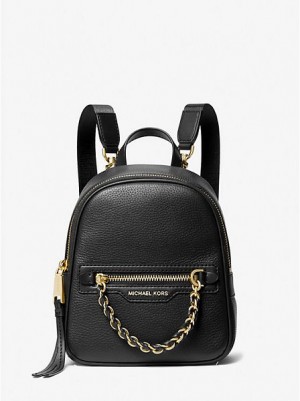 Michael Kors Elliot Extra-small Pebbled Leder Rucksack Damen Schwarz | 508397-MDK