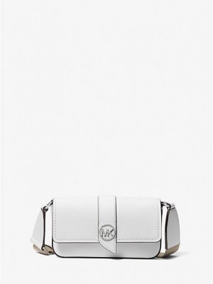 Michael Kors Greenwich Extra-small Saffiano Leder Sling crossbody taschen Damen Weiß | 087563-RHE