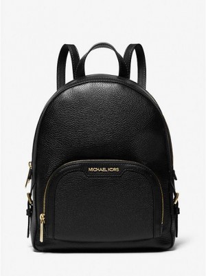 Michael Kors Jaycee Medium Pebbled Leder Rucksack Damen Schwarz | 910276-WML