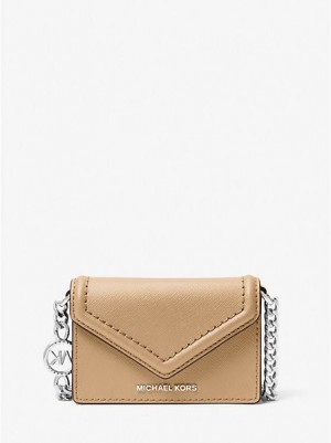 Michael Kors Jet Set Micro Saffiano Leder Envelope crossbody taschen Damen Braun | 039671-KWD