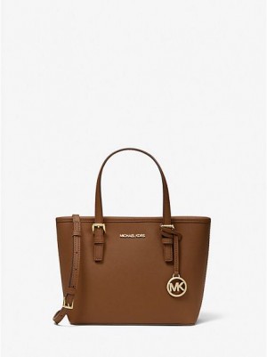 Michael Kors Jet Set Travel Extra-small Saffiano Leder Tragetaschen Damen Braun | 021984-CVK