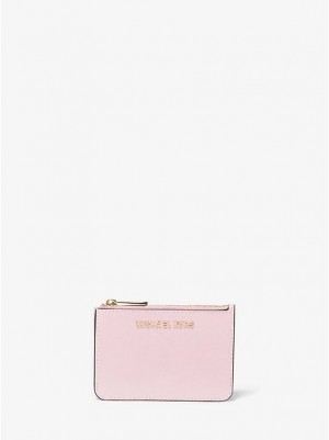 Michael Kors Jet Set Travel Small Saffiano Leder Münzgeldbörsen Damen Rosa | 940715-ASE