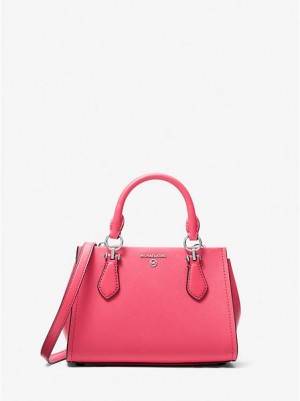 Michael Kors Marilyn Small Saffiano Leder crossbody taschen Damen Rosa | 012576-BFX