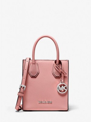 Michael Kors Mercer Extra-small Pebbled Leder crossbody taschen Damen Rosa | 295861-CKB