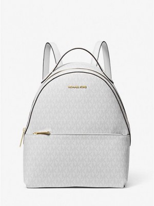 Michael Kors Sheila Medium Logo Rucksack Damen Weiß | 506781-HPB