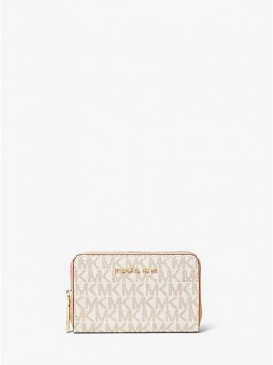 Michael Kors Small Logo Geldbörse Damen Hellgelb Rosa | 250498-KZF