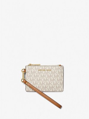 Michael Kors Small Logo Geldbörse Damen Hellgelb | 408512-VXN