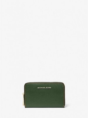 Michael Kors Small Pebbled Leder Geldbörse Damen Grün | 743209-QJI