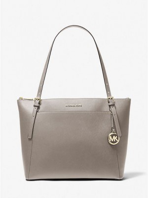 Michael Kors Voyager Large Saffiano Leder Tragetaschen Damen Grau | 681079-BRO