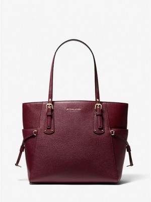 Michael Kors Voyager Small Pebbled Leder Tragetaschen Damen Bordeaux | 694023-XYR