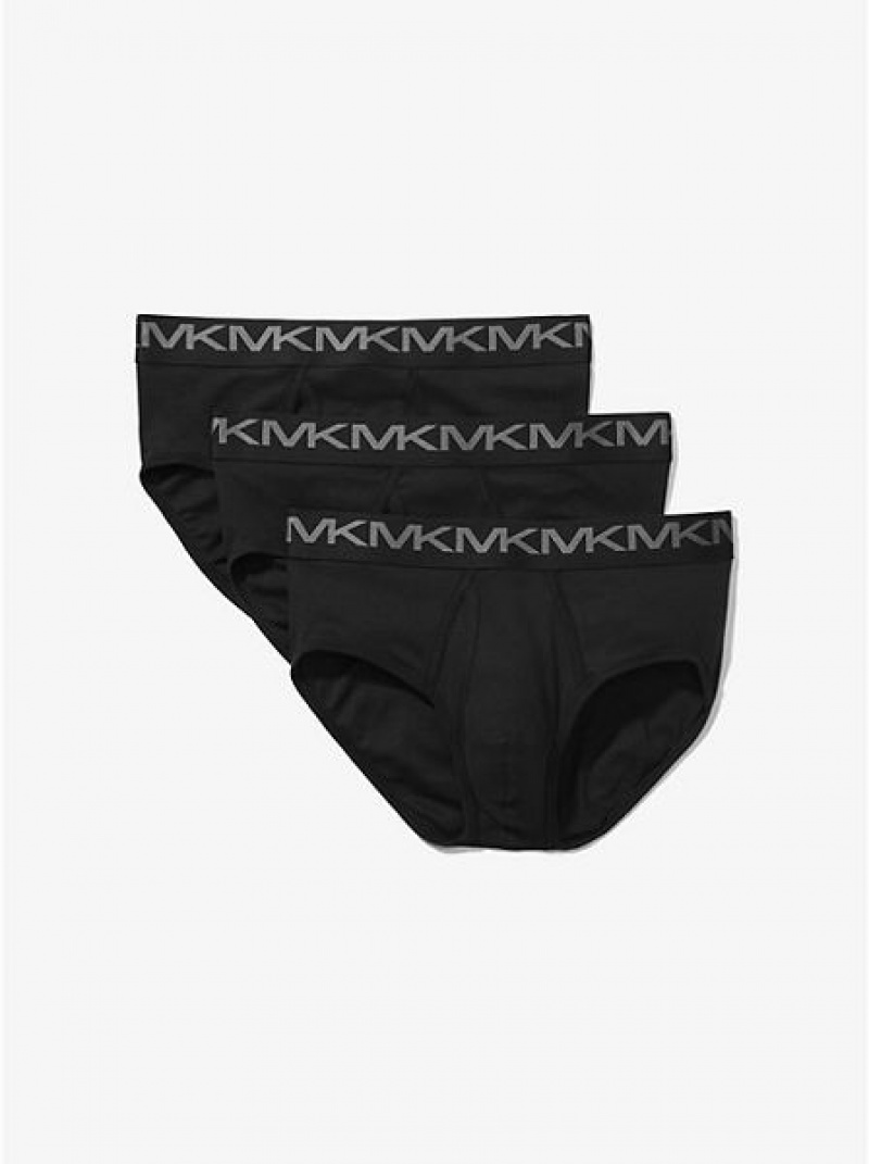 Michael Kors 3-pack Baumwoll Slip Herren Schwarz | 276095-TKR