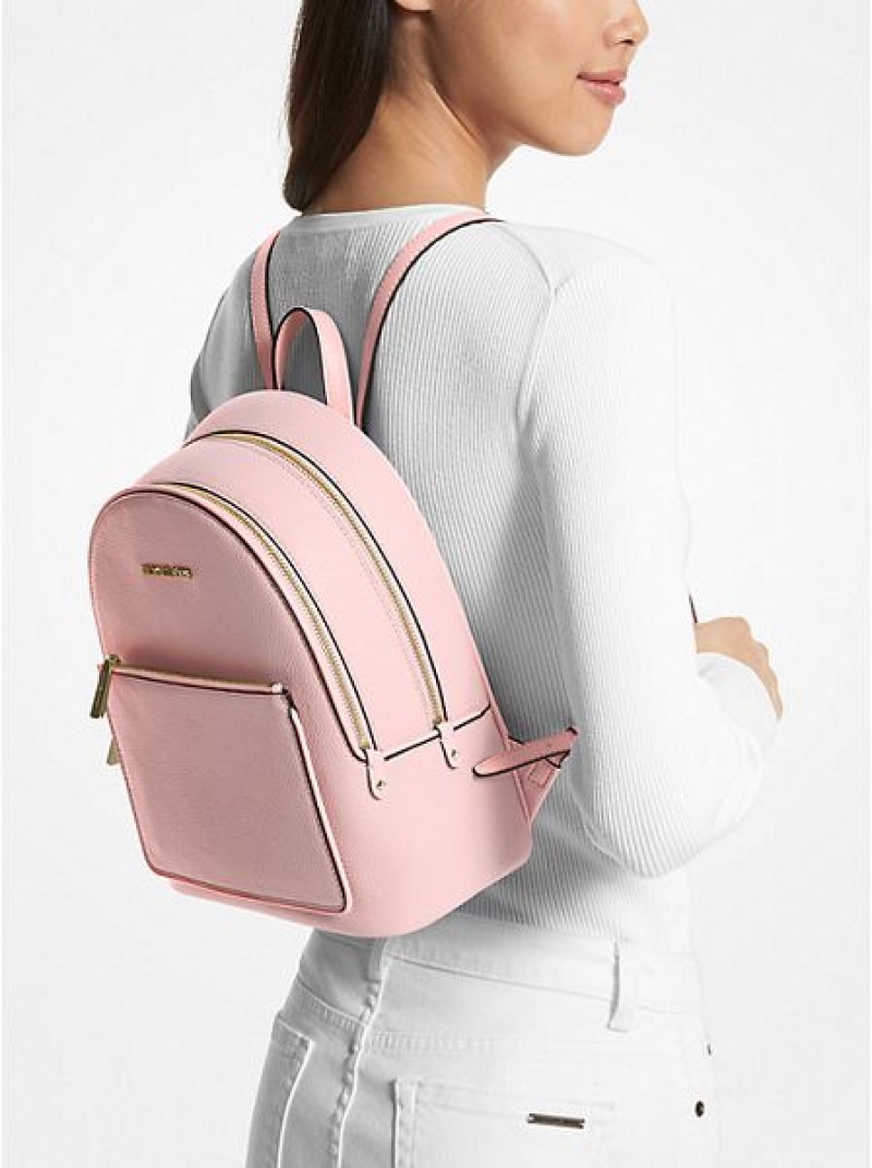 Michael Kors Adina Medium Pebbled Leder Rucksack Damen Rosa | 465379-YRC