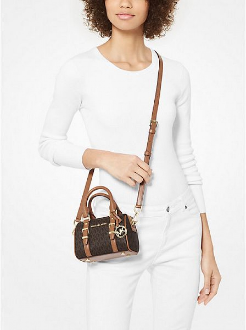 Michael Kors Bedford Legacy Extra-small Logo Duffle crossbody taschen Damen Braun | 083975-BHM