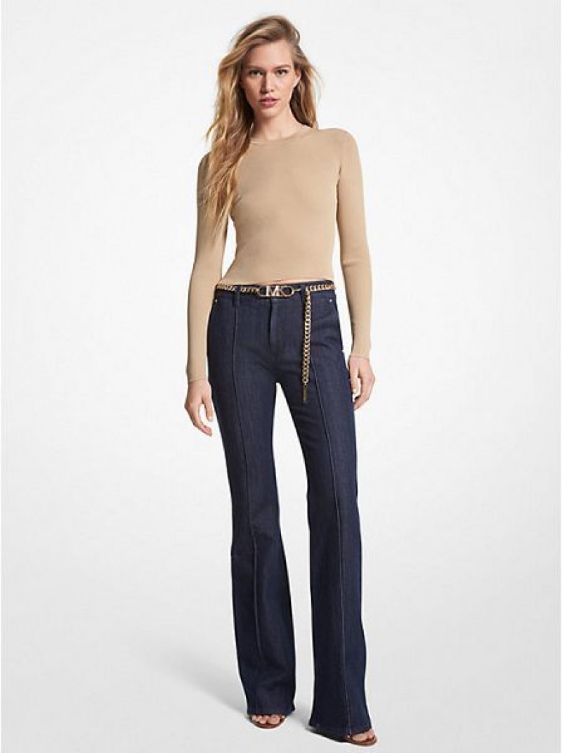 Michael Kors Bootcut Jeans Damen Navy | 103769-IAN