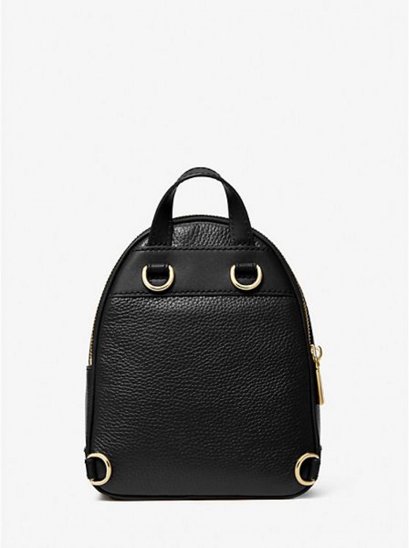 Michael Kors Brooklyn Extra-small Pebbled Leder Rucksack Damen Schwarz | 923074-PTB