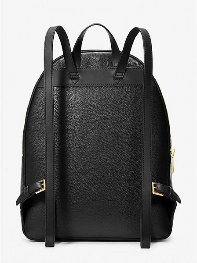 Michael Kors Brooklyn Large Pebbled Leder Rucksack Damen Schwarz | 697052-VPU