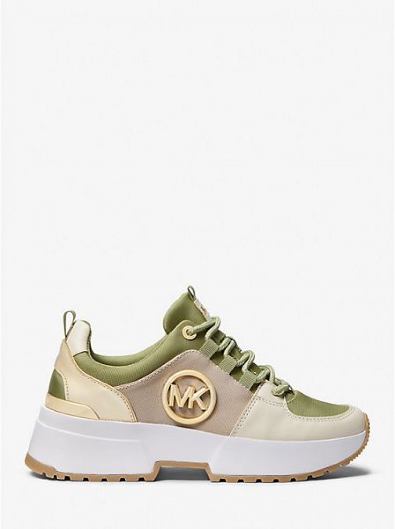 Michael Kors Cosmo Canvas Sneakers Damen Olivgrün | 732509-XSA