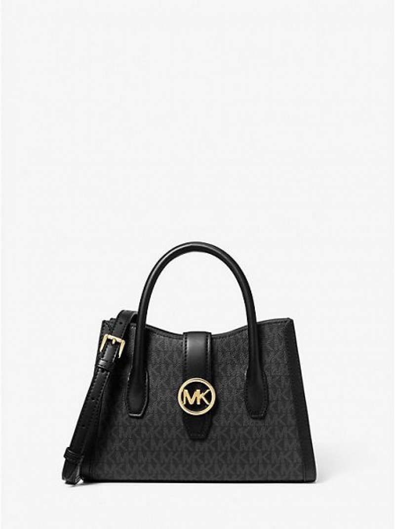 Michael Kors Gabby Small Logo Schulranzen Damen Schwarz | 316845-OWX