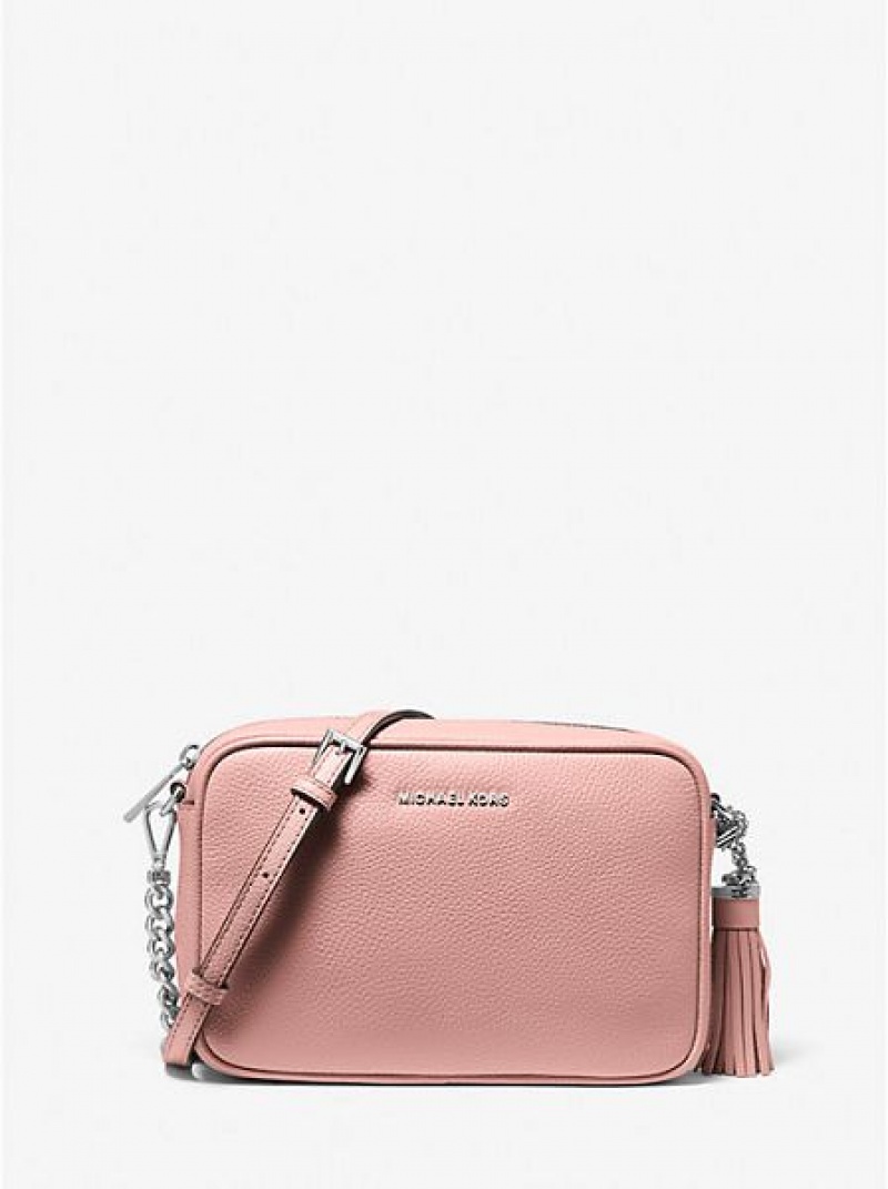 Michael Kors Ginny Leder crossbody taschen Damen Rosa | 931867-JEQ