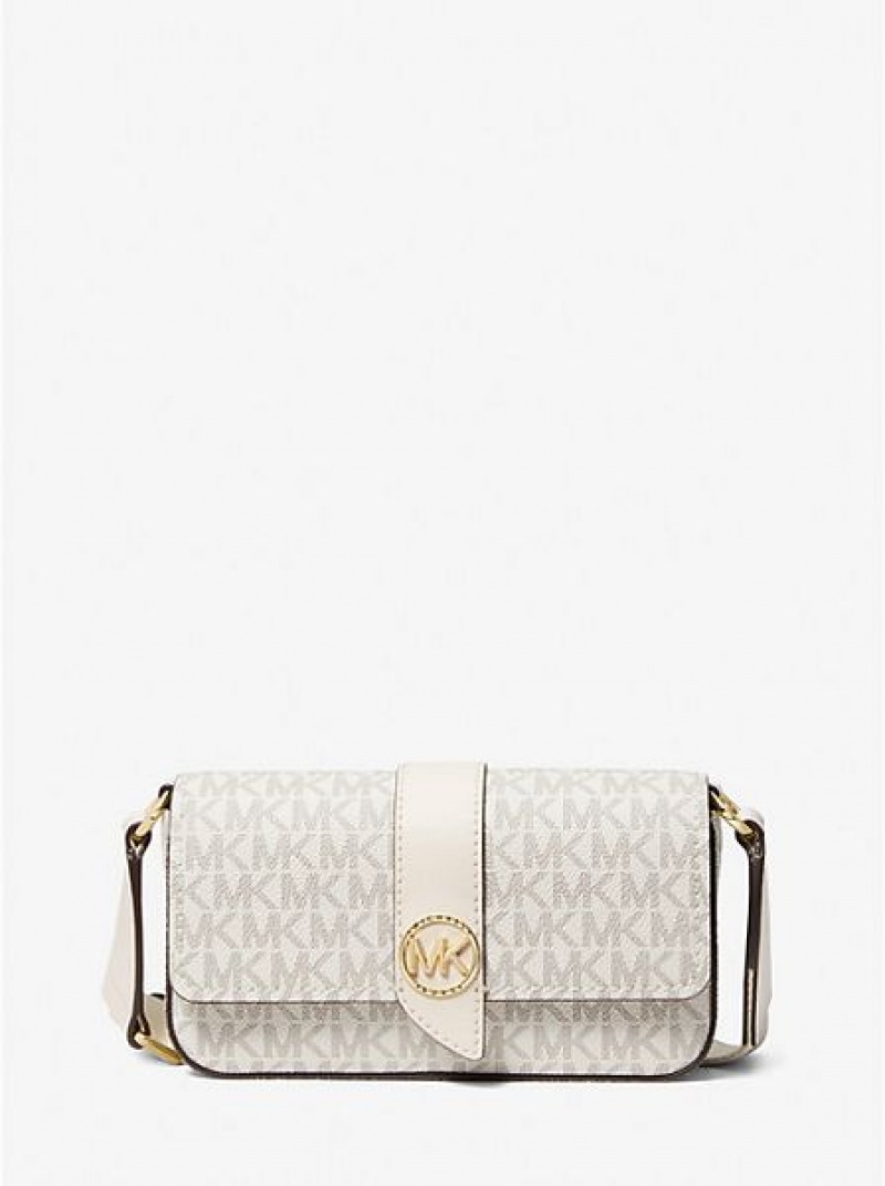 Michael Kors Greenwich Extra-small Logo Sling crossbody taschen Damen Weiß | 097531-RWA