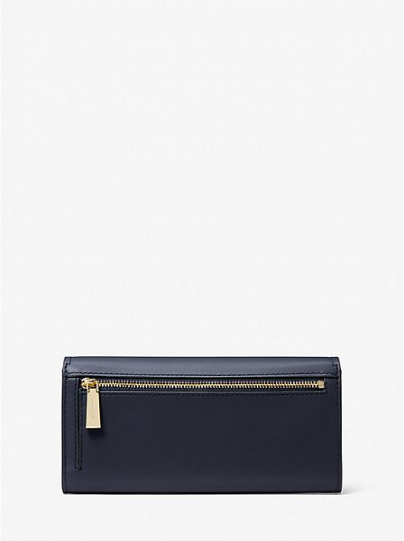 Michael Kors Hamilton Legacy Large Leder Geldbörse Damen Navy | 628539-LBM