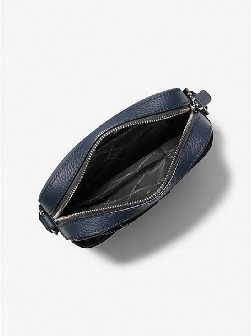 Michael Kors Hudson Leder crossbody taschen Herren Navy | 230145-VZQ