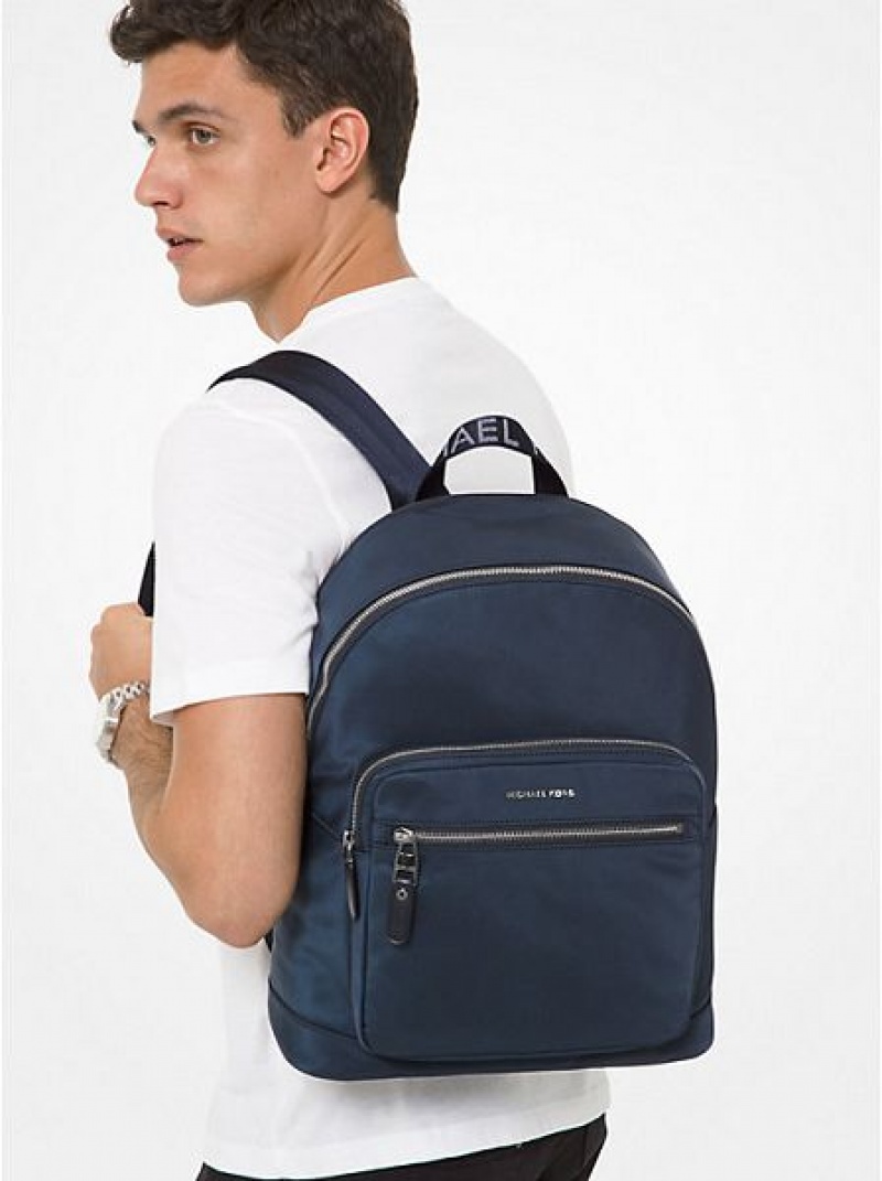 Michael Kors Hudson Nylon Rucksack Herren Navy | 102685-KJB