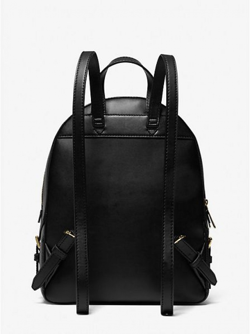 Michael Kors Jaycee Medium Pebbled Leder Rucksack Damen Schwarz | 910276-WML