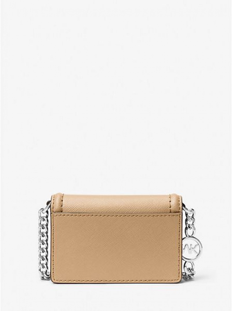 Michael Kors Jet Set Micro Saffiano Leder Envelope crossbody taschen Damen Braun | 790542-DOA