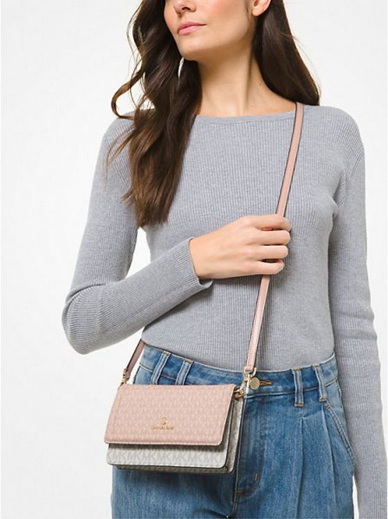 Michael Kors Jet Set Small Two-tone Logo Smartphone crossbody taschen Damen Mehrfarbig | 249071-ILR