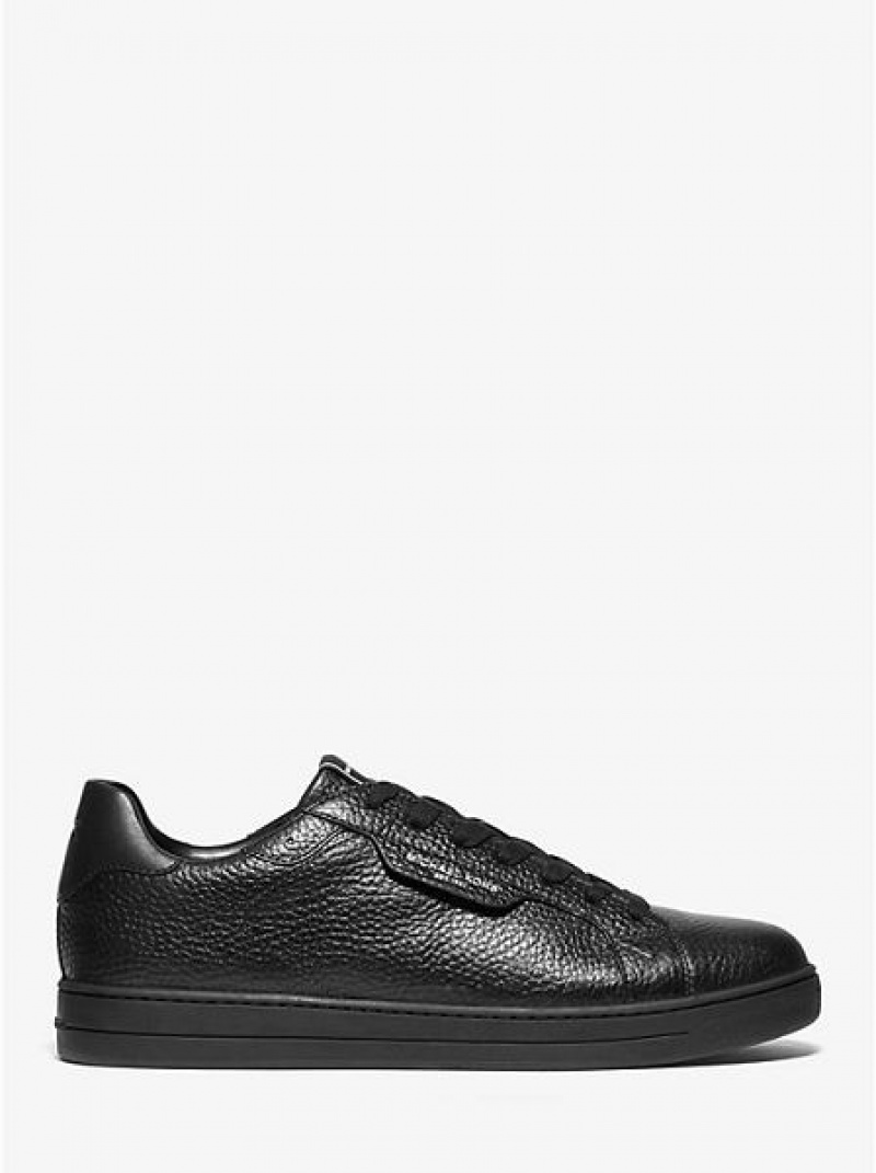 Michael Kors Keating Pebbled Leder Sneakers Herren Schwarz | 436285-CUX