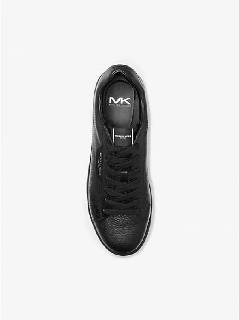 Michael Kors Keating Pebbled Leder Sneakers Herren Schwarz | 436285-CUX