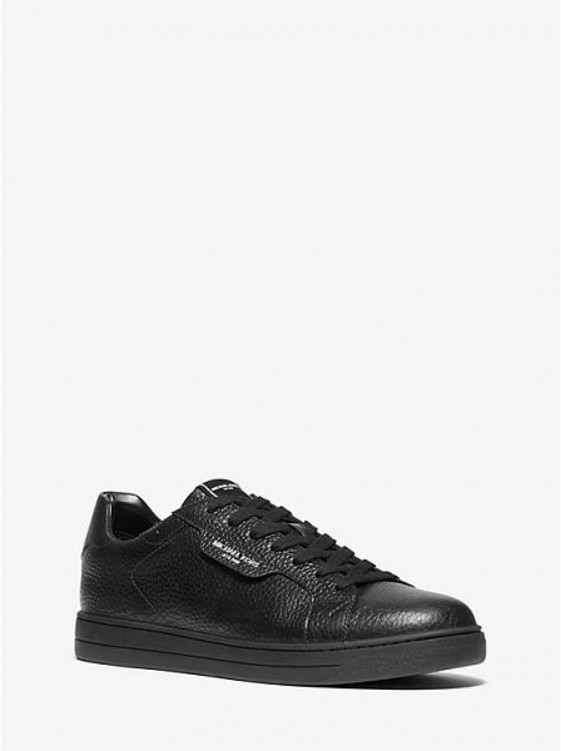 Michael Kors Keating Pebbled Leder Sneakers Herren Schwarz | 436285-CUX