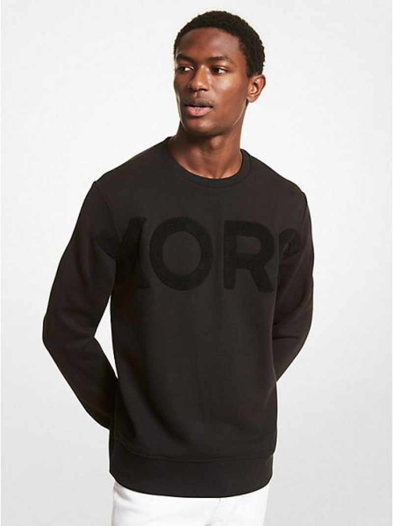 Michael Kors Kors Baumwoll Sweatshirts Herren Schwarz | 958120-FOJ