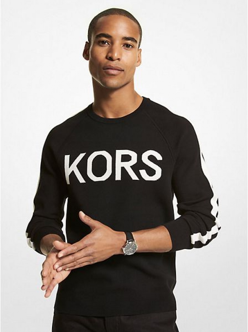 Michael Kors Kors Stretch Viscose Pullover Herren Schwarz | 307492-CEI