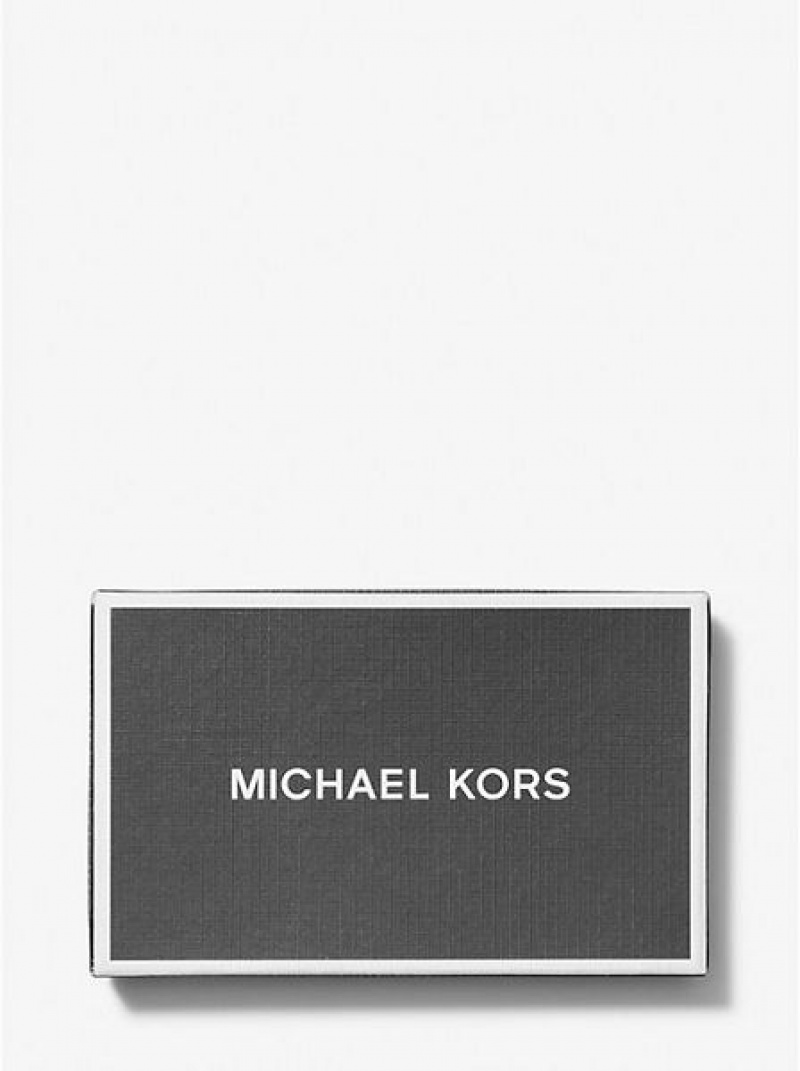 Michael Kors Logo Zip-around Card Case Geldbörse Herren Schwarz Navy | 891056-XGH