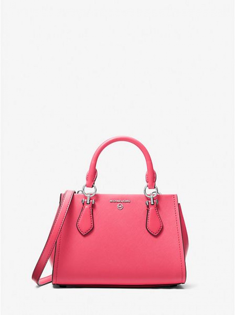 Michael Kors Marilyn Small Saffiano Leder crossbody taschen Damen Rosa | 261084-CZS