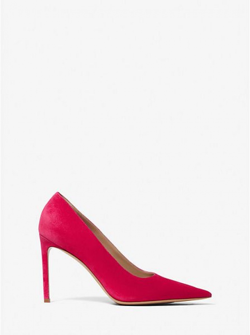 Michael Kors Martine Wildleder Pumps Damen Rot | 296543-UJL