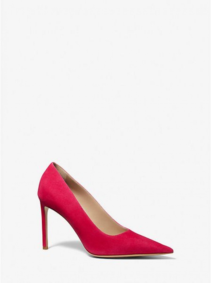 Michael Kors Martine Wildleder Pumps Damen Rot | 296543-UJL