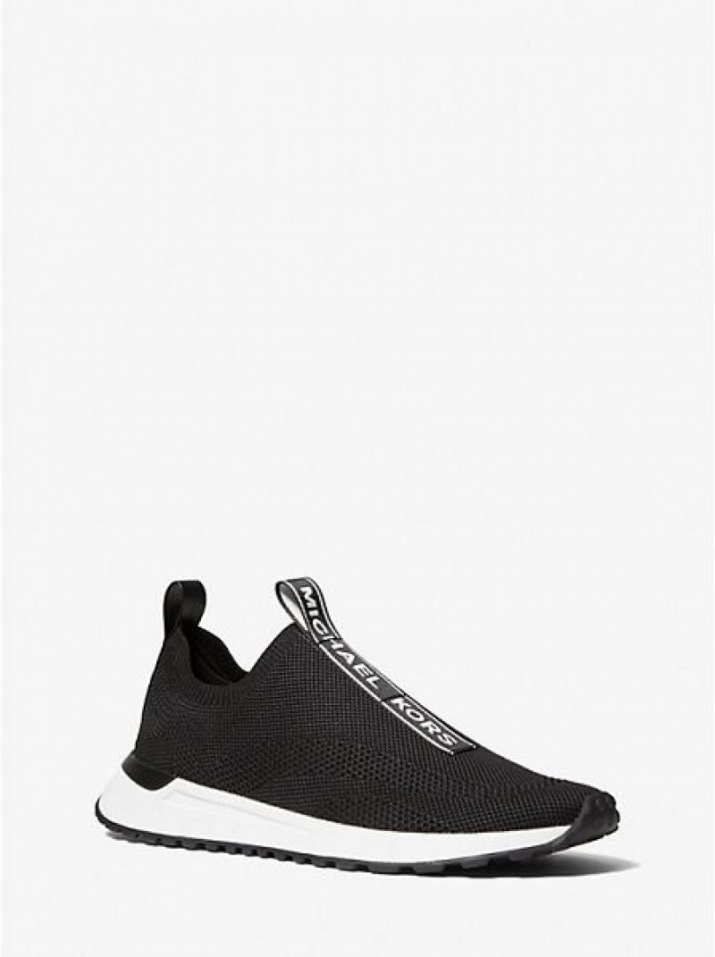 Michael Kors Miles Stretch Knit Sneakers Herren Schwarz | 371489-UKS