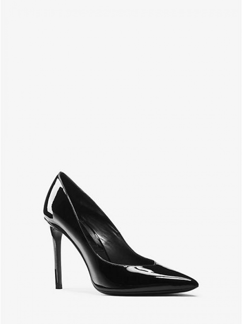 Michael Kors Muse Lack Leder Pumps Damen Schwarz | 503189-WYP