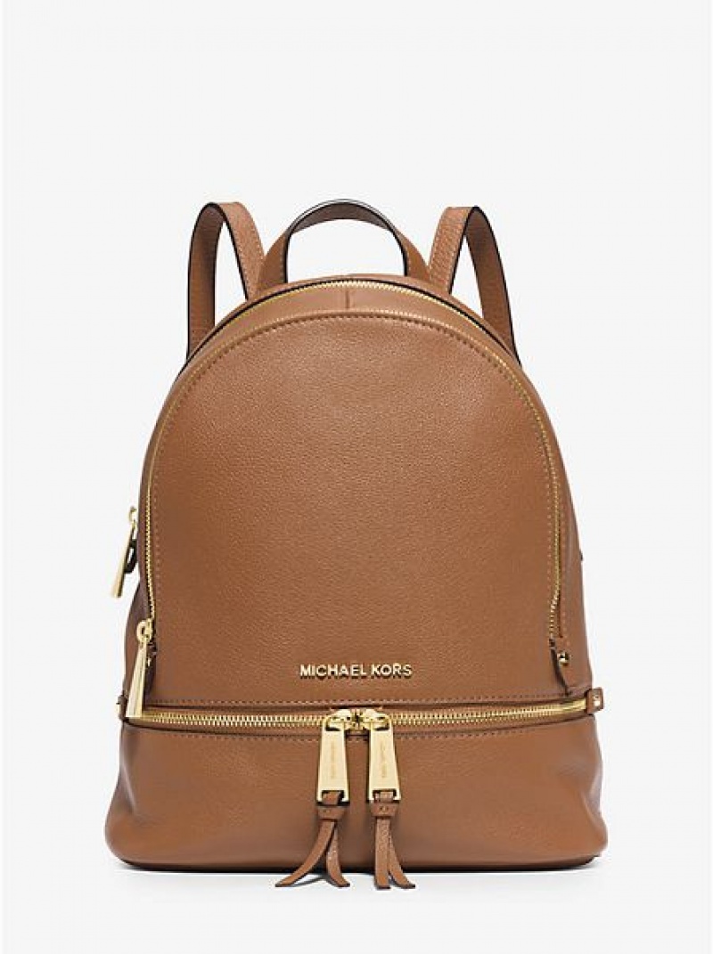 Michael Kors Rhea Medium Leder Rucksack Damen Braun | 504721-FHR