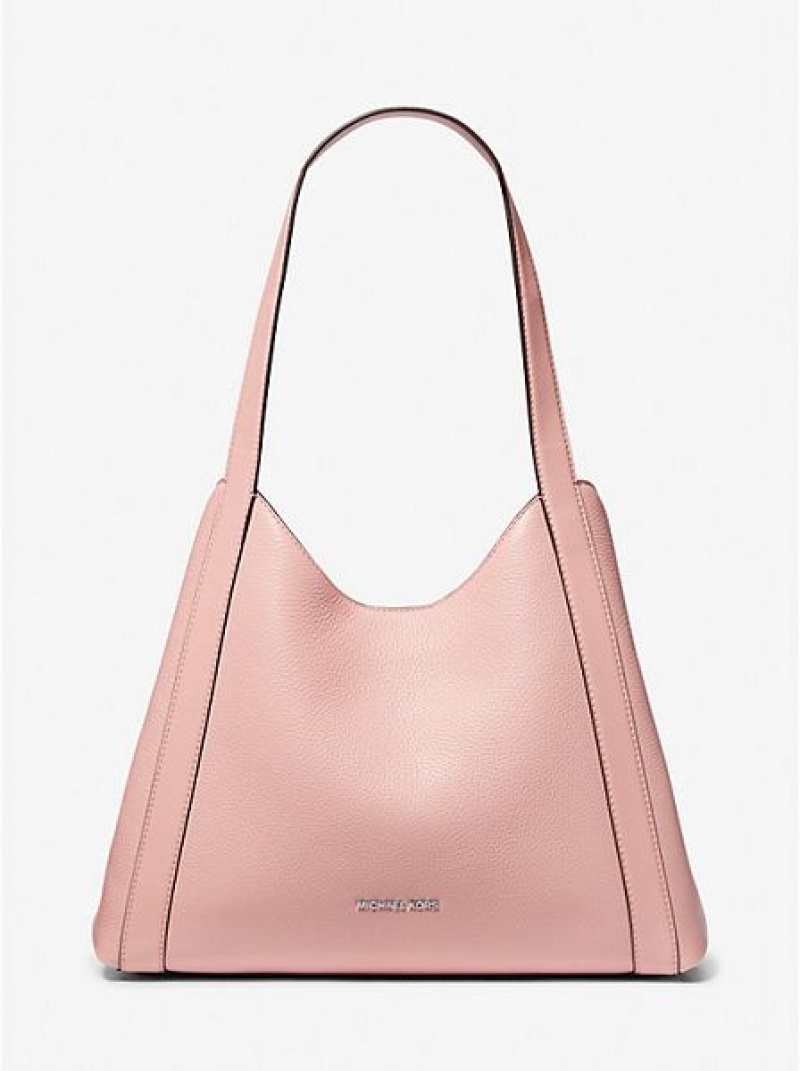 Michael Kors Rosemary Large Pebbled Leder Schultertaschen Damen Rosa | 712038-LUV