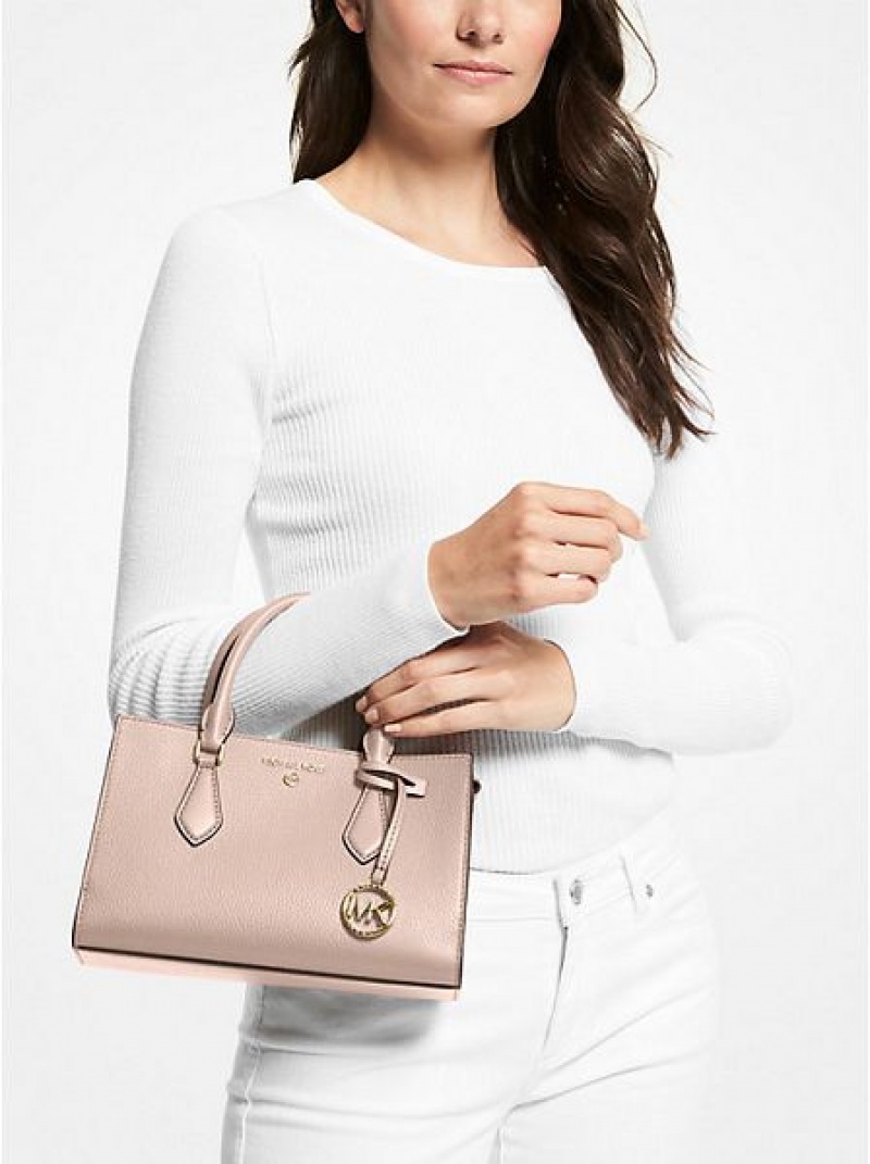 Michael Kors Valerie Small Pebbled Leder Schulranzen Damen Rosa | 132790-OLW